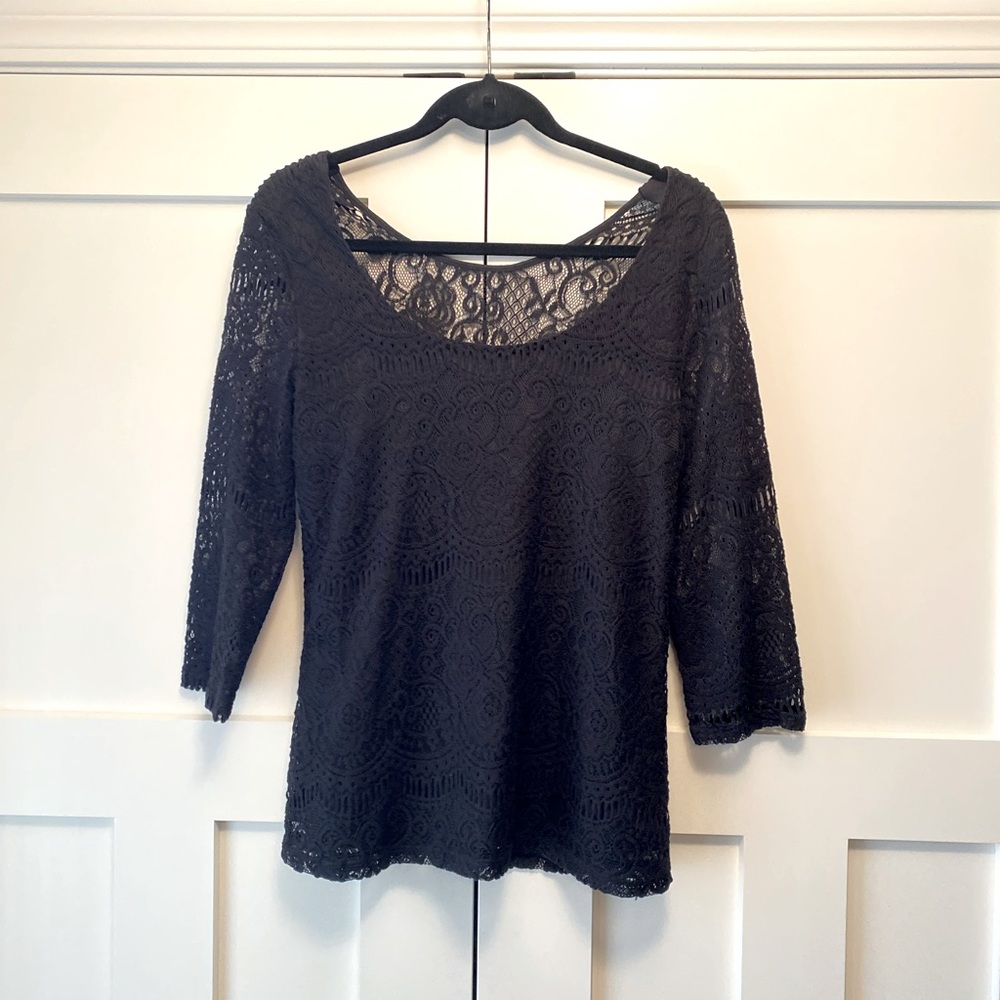 NWT Adrianna Pappell lace shirt